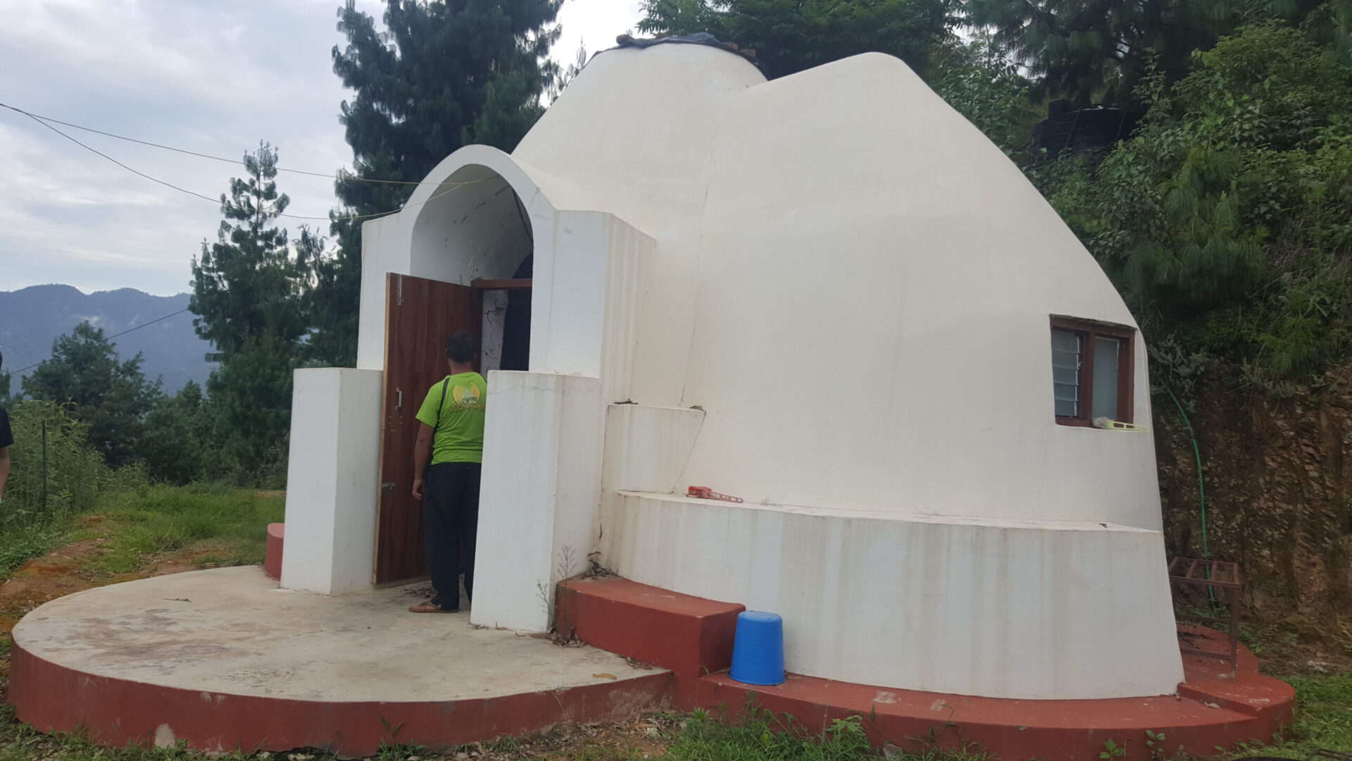 Sand Bag Shelter for the Indreni Mushroom Resort, Tupikhel, Chitlang